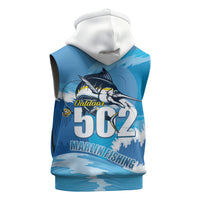 Blue Marlin Fishing Guatemala Sleeveless Zip Hoodie Makaira Nigricans 502 Outdoor Hobby