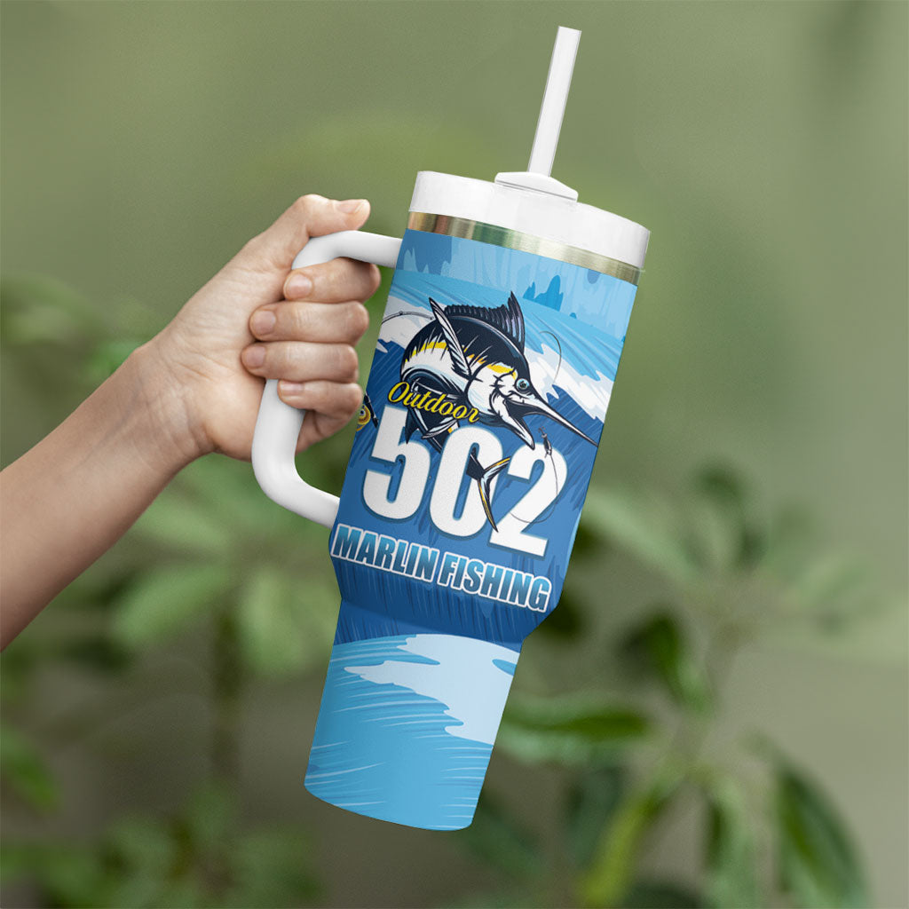 Blue Marlin Fishing Guatemala Tumbler With Handle Makaira Nigricans 502 Outdoor Hobby