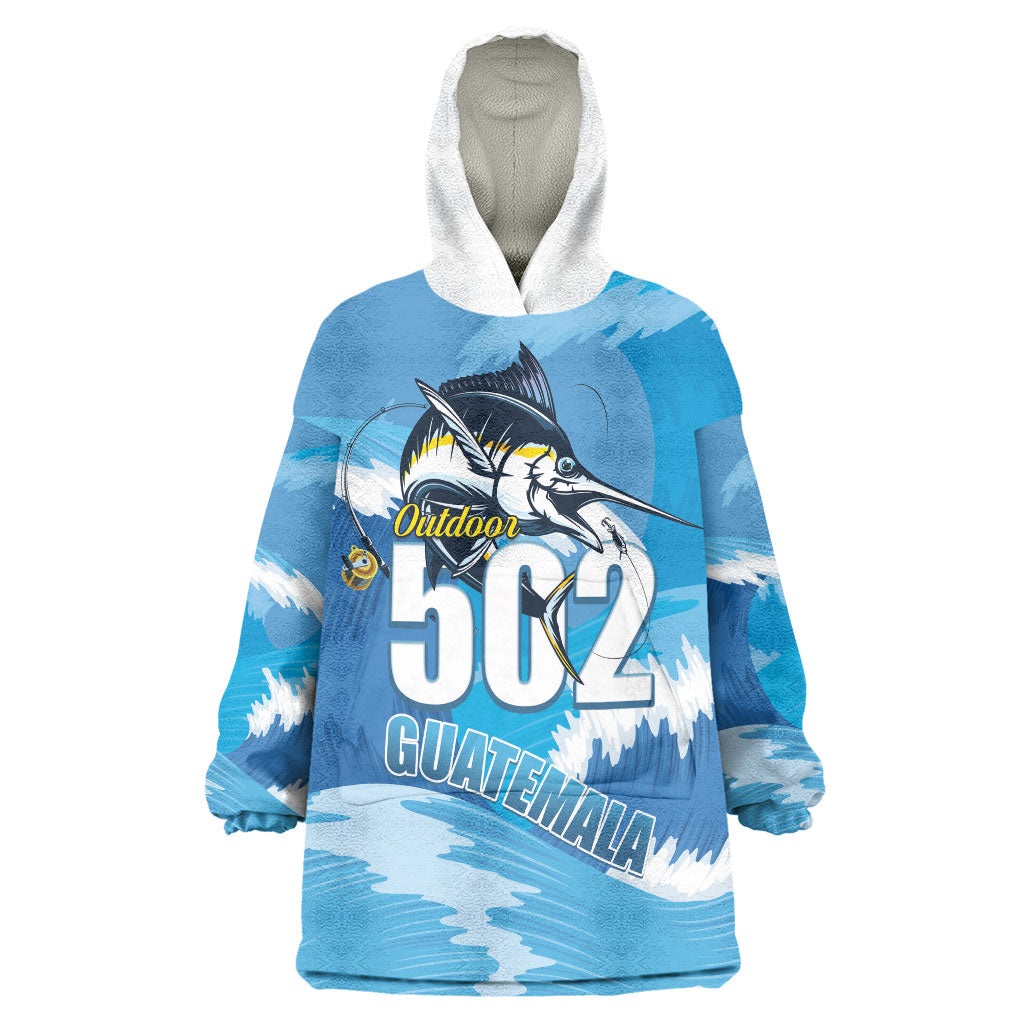 Blue Marlin Fishing Guatemala Wearable Blanket Hoodie Makaira Nigricans 502 Outdoor Hobby