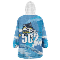 Blue Marlin Fishing Guatemala Wearable Blanket Hoodie Makaira Nigricans 502 Outdoor Hobby