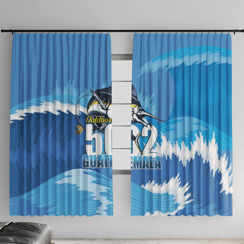 Blue Marlin Fishing Guatemala Window Curtain Makaira Nigricans 502 Outdoor Hobby