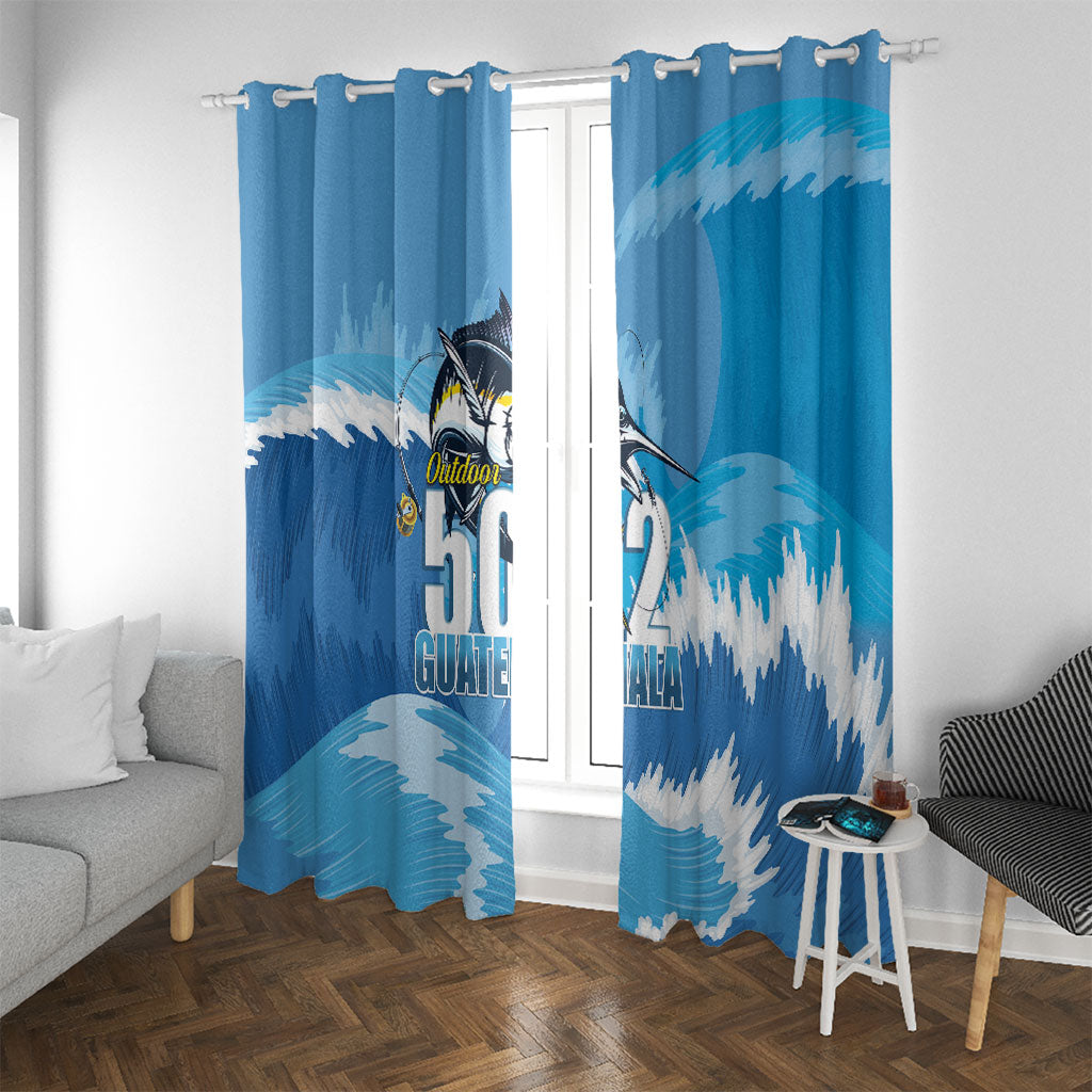 Blue Marlin Fishing Guatemala Window Curtain Makaira Nigricans 502 Outdoor Hobby