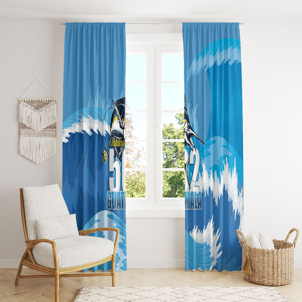 Blue Marlin Fishing Guatemala Window Curtain Makaira Nigricans 502 Outdoor Hobby