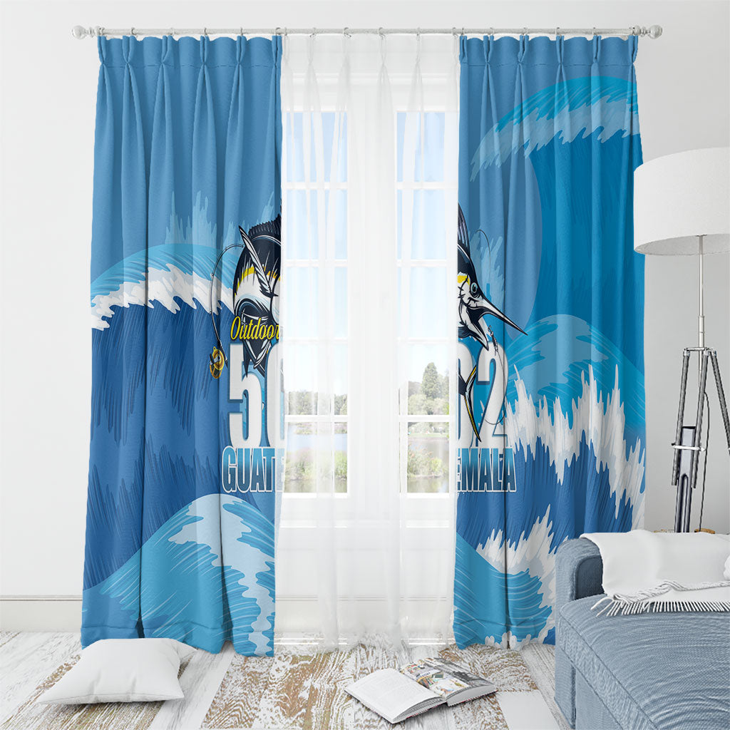 Blue Marlin Fishing Guatemala Window Curtain Makaira Nigricans 502 Outdoor Hobby