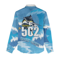 Blue Marlin Fishing Guatemala Women Casual Shirt Makaira Nigricans 502 Outdoor Hobby