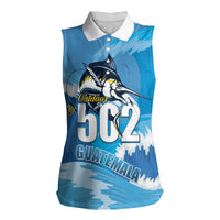 Blue Marlin Fishing Guatemala Women Sleeveless Polo Shirt Makaira Nigricans 502 Outdoor Hobby