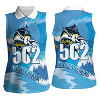 Blue Marlin Fishing Guatemala Women Sleeveless Polo Shirt Makaira Nigricans 502 Outdoor Hobby