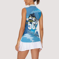 Blue Marlin Fishing Guatemala Women Sleeveless Polo Shirt Makaira Nigricans 502 Outdoor Hobby