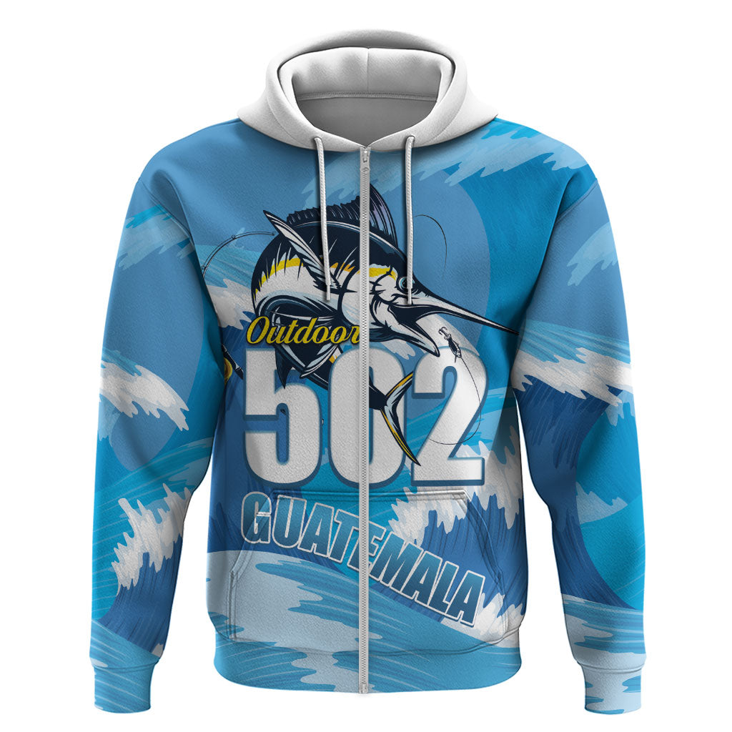 Blue Marlin Fishing Guatemala Zip Hoodie Makaira Nigricans 502 Outdoor Hobby