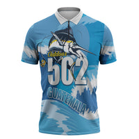 Blue Marlin Fishing Guatemala Zipper Polo Shirt Makaira Nigricans 502 Outdoor Hobby