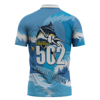 Blue Marlin Fishing Guatemala Zipper Polo Shirt Makaira Nigricans 502 Outdoor Hobby