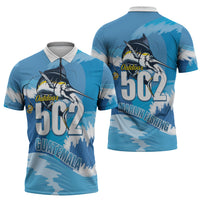 Blue Marlin Fishing Guatemala Zipper Polo Shirt Makaira Nigricans 502 Outdoor Hobby