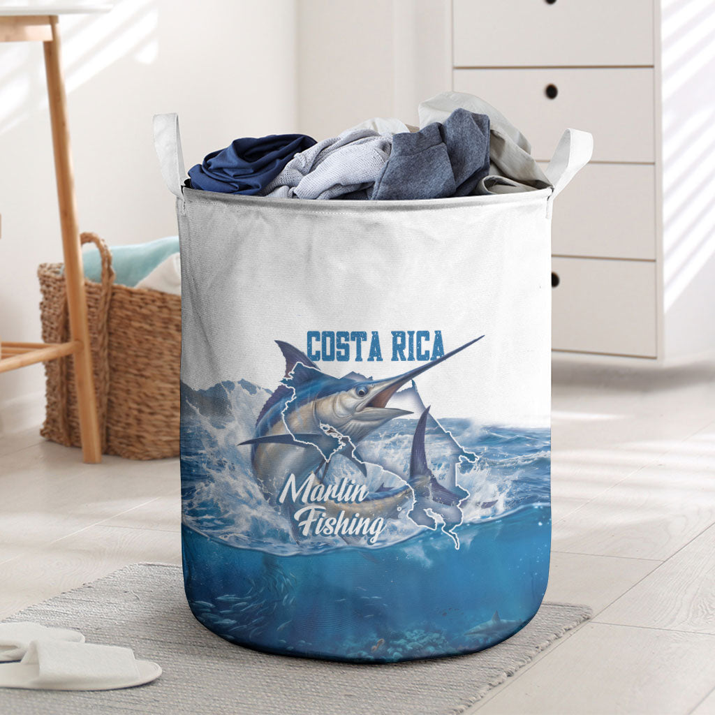 Blue Marlin Fishing Costa Rica Laundry Basket Makaira Nigricans Deep Sea Fishing