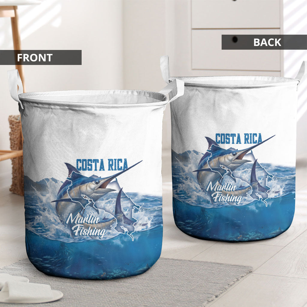 Blue Marlin Fishing Costa Rica Laundry Basket Makaira Nigricans Deep Sea Fishing