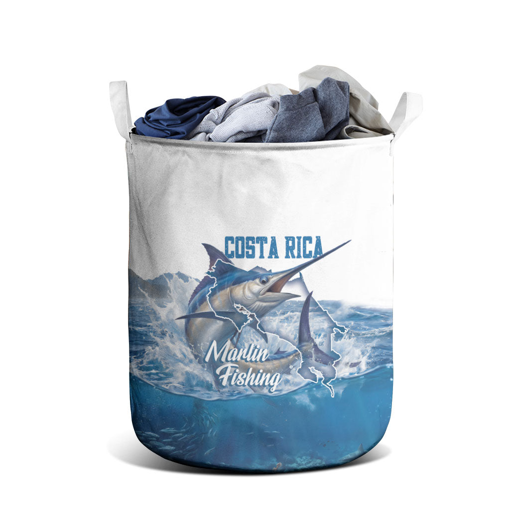 Blue Marlin Fishing Costa Rica Laundry Basket Makaira Nigricans Deep Sea Fishing