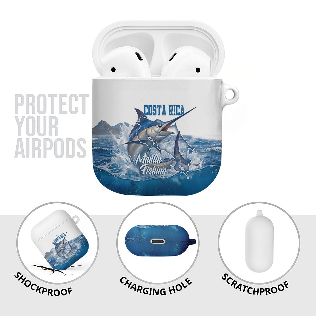 Blue Marlin Fishing Costa Rica AirPods Case Makaira Nigricans Deep Sea Fishing