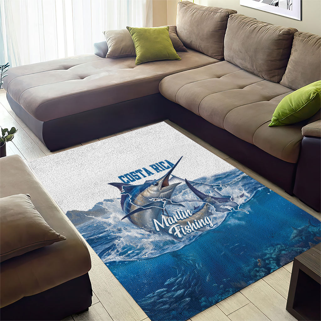 Blue Marlin Fishing Costa Rica Area Rug Makaira Nigricans Deep Sea Fishing