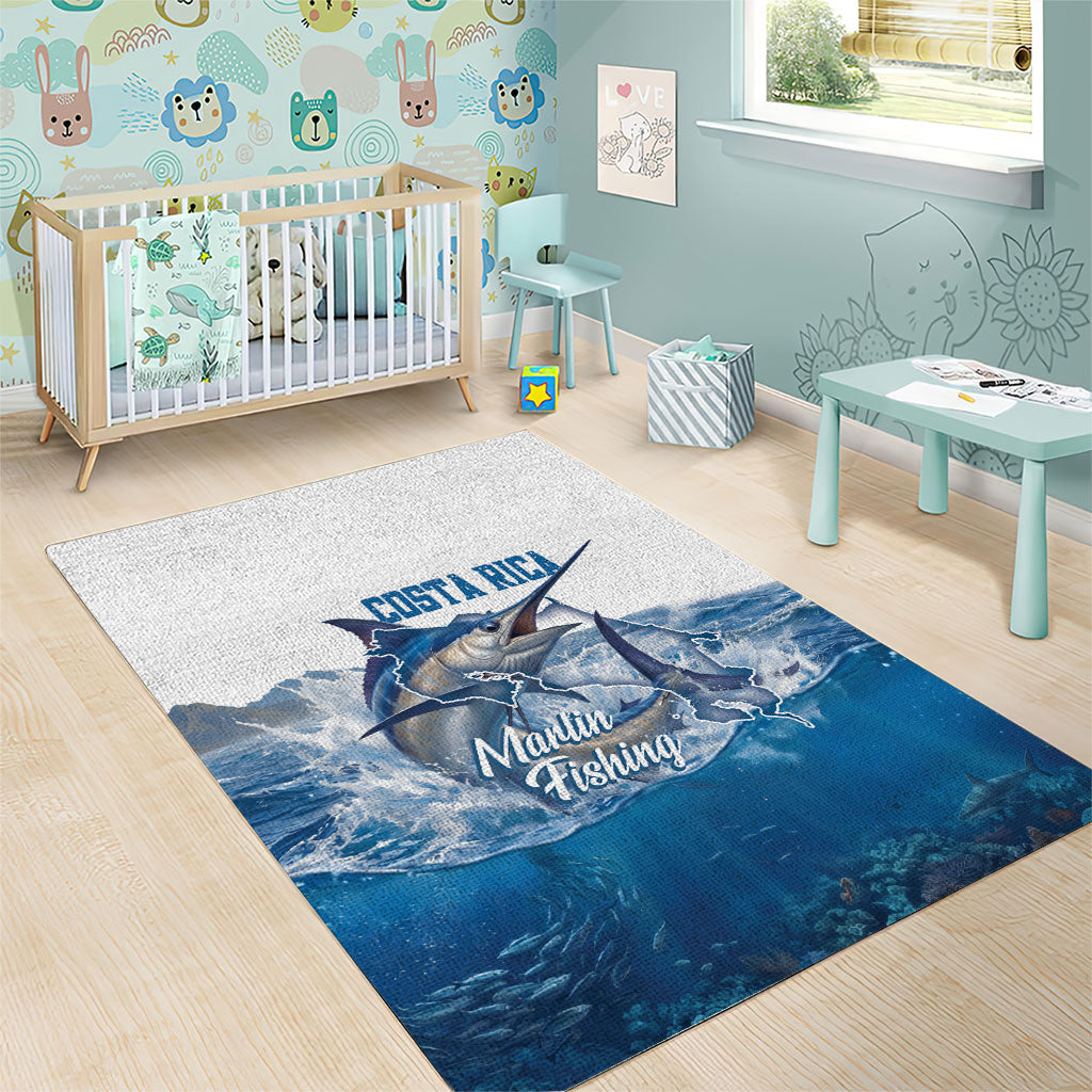 Blue Marlin Fishing Costa Rica Area Rug Makaira Nigricans Deep Sea Fishing