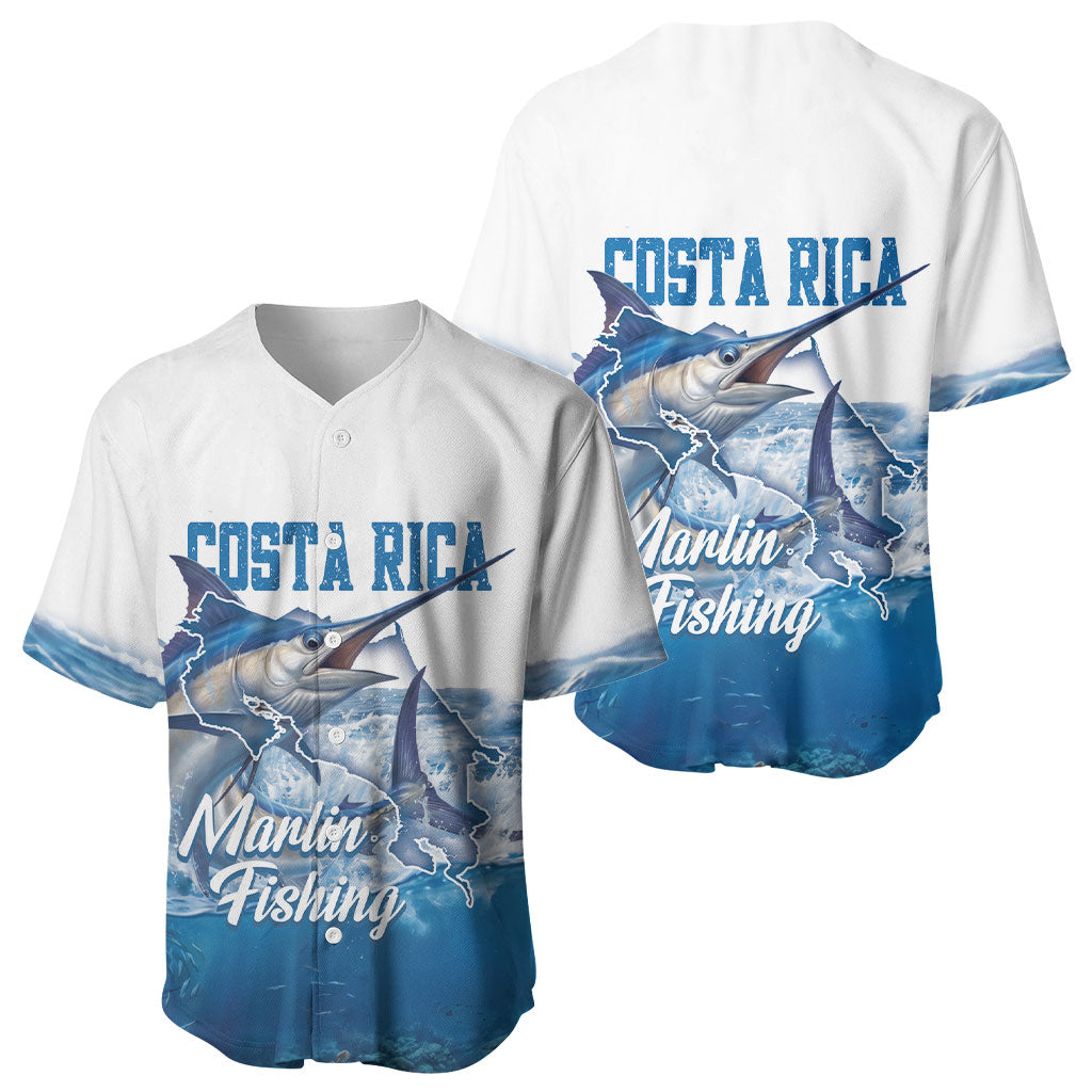 Blue Marlin Fishing Costa Rica Baseball Jersey Makaira Nigricans Deep Sea Fishing