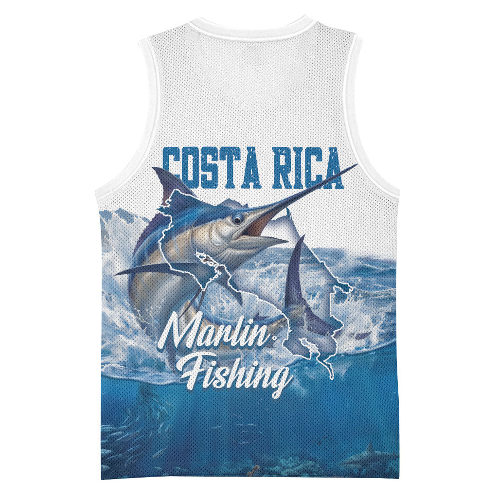 Blue Marlin Fishing Costa Rica Basketball Jersey Makaira Nigricans Deep Sea Fishing