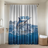 Blue Marlin Fishing Costa Rica Bathroom Set Makaira Nigricans Deep Sea Fishing