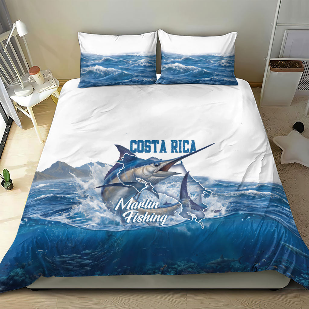 Blue Marlin Fishing Costa Rica Bedding Set Makaira Nigricans Deep Sea Fishing