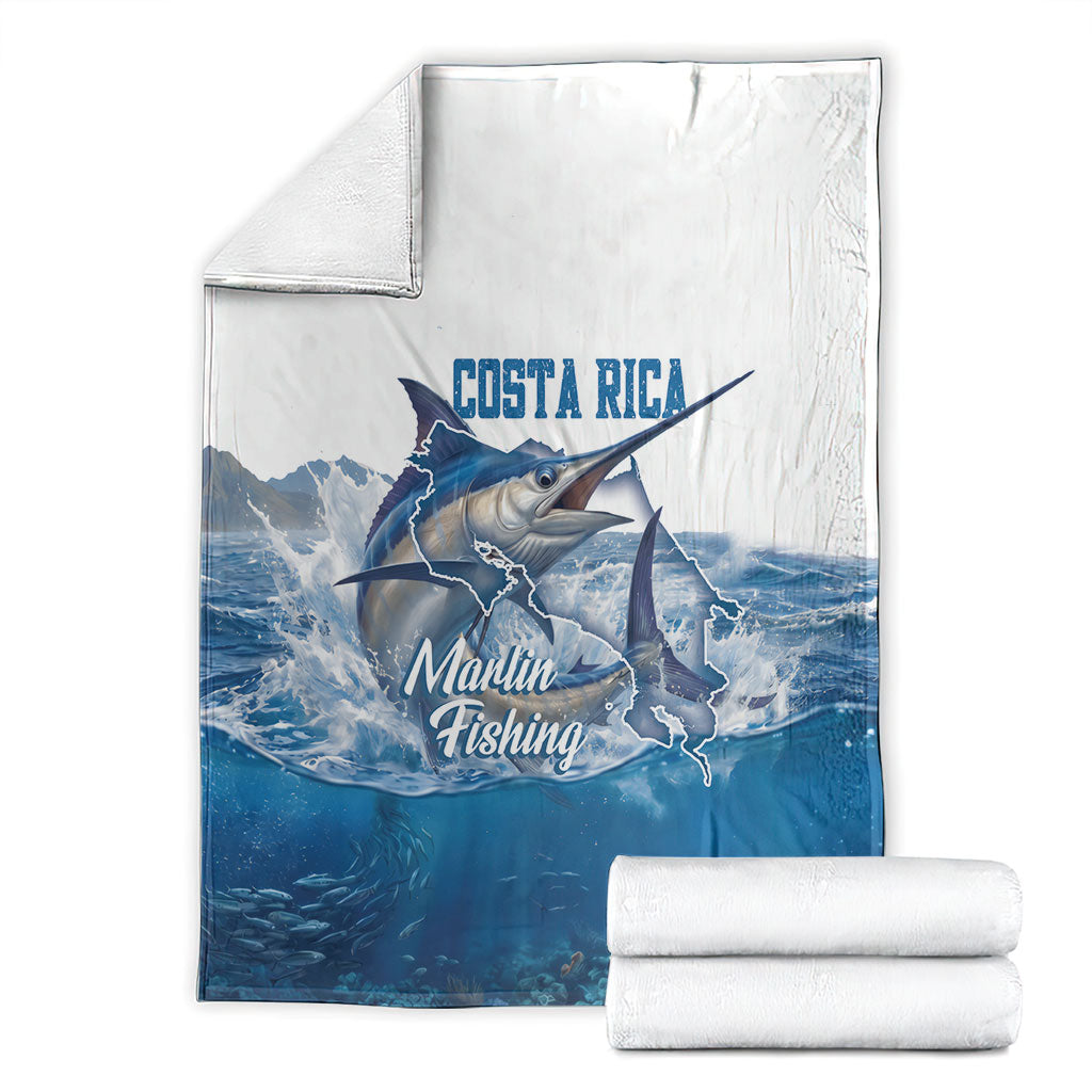 Blue Marlin Fishing Costa Rica Blanket Makaira Nigricans Deep Sea Fishing