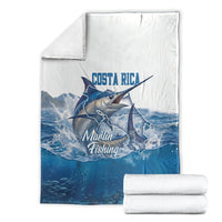 Blue Marlin Fishing Costa Rica Blanket Makaira Nigricans Deep Sea Fishing