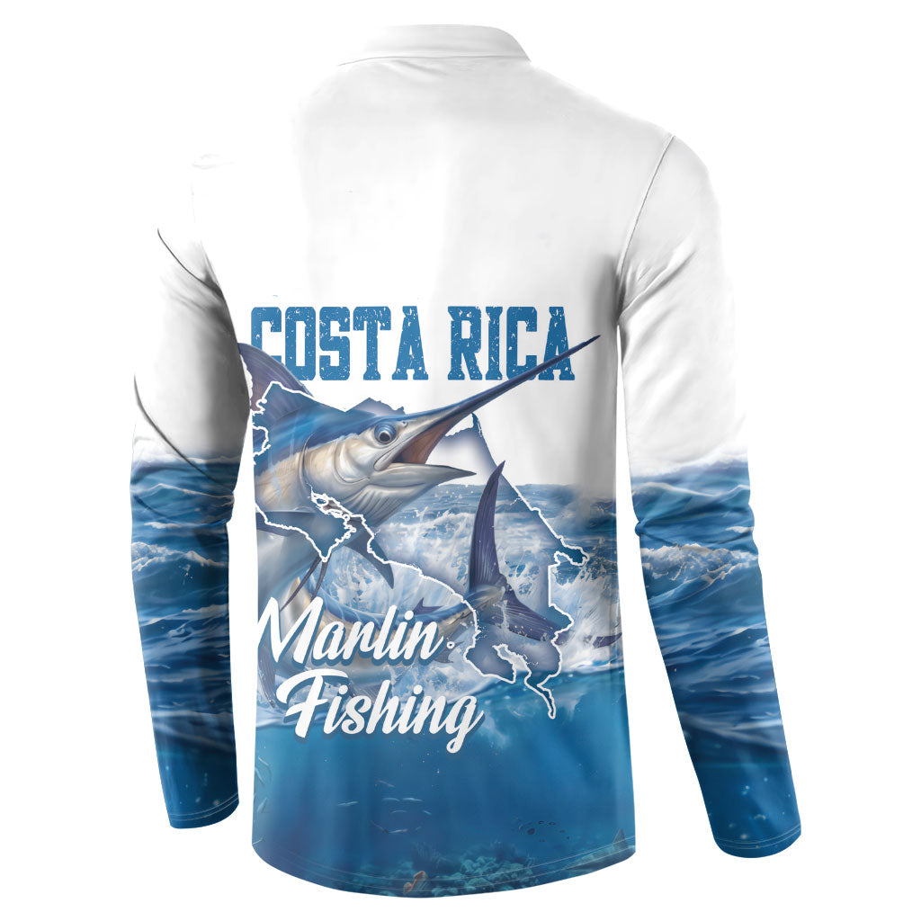 Blue Marlin Fishing Costa Rica Button Sweatshirt Makaira Nigricans Deep Sea Fishing