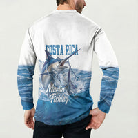 Blue Marlin Fishing Costa Rica Button Sweatshirt Makaira Nigricans Deep Sea Fishing
