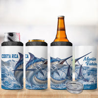 Blue Marlin Fishing Costa Rica 4 in 1 Can Cooler Tumbler Makaira Nigricans Deep Sea Fishing