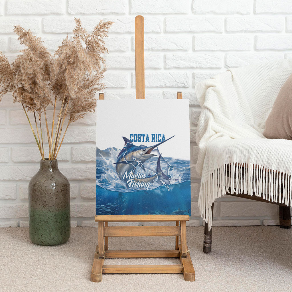 Blue Marlin Fishing Costa Rica Canvas Wall Art Makaira Nigricans Deep Sea Fishing