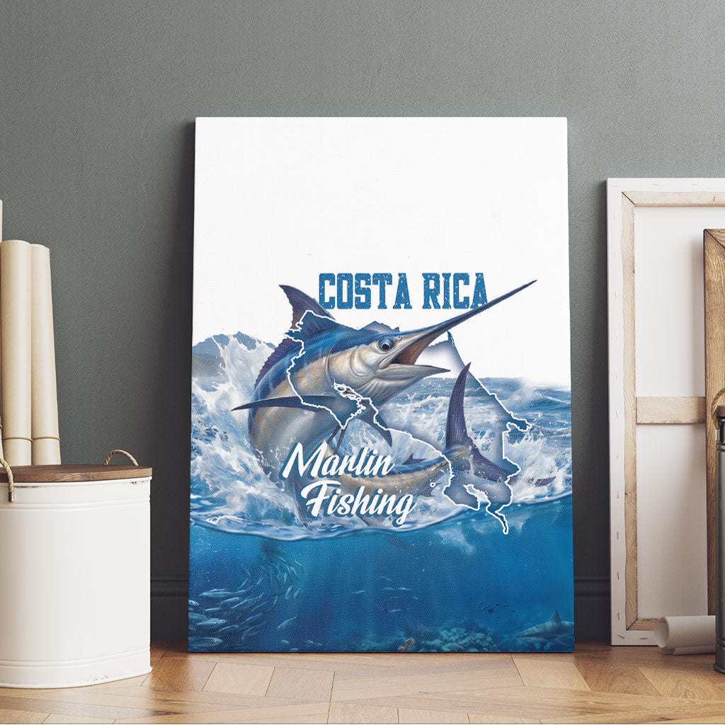 Blue Marlin Fishing Costa Rica Canvas Wall Art Makaira Nigricans Deep Sea Fishing