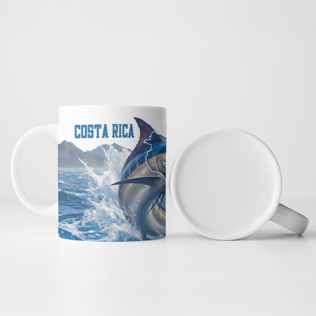 Blue Marlin Fishing Costa Rica Ceramic Mug Makaira Nigricans Deep Sea Fishing