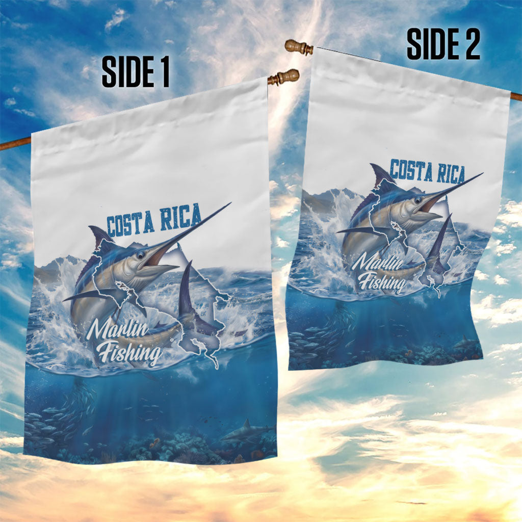 Blue Marlin Fishing Costa Rica Garden Flag Makaira Nigricans Deep Sea Fishing