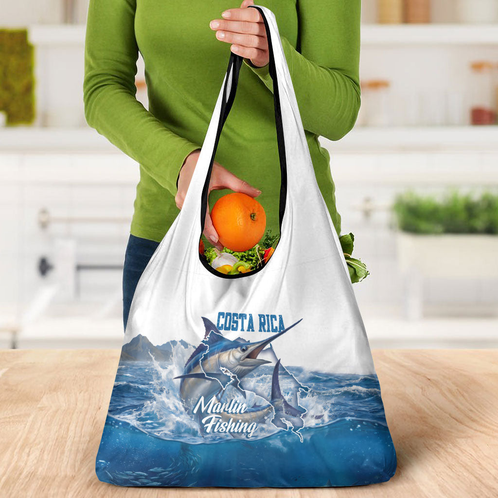 Blue Marlin Fishing Costa Rica Grocery Bag Makaira Nigricans Deep Sea Fishing