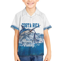 Blue Marlin Fishing Costa Rica Hawaiian Shirt Makaira Nigricans Deep Sea Fishing