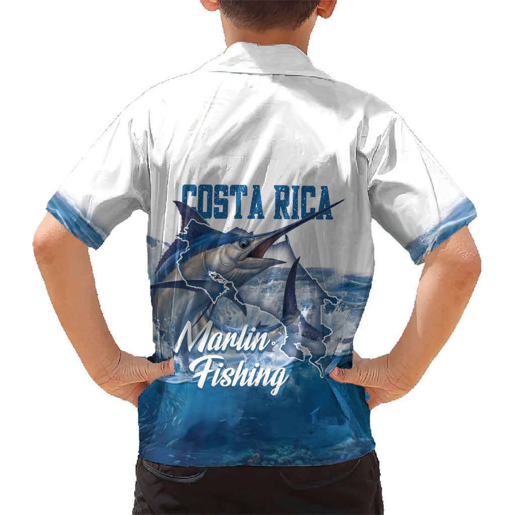 Blue Marlin Fishing Costa Rica Hawaiian Shirt Makaira Nigricans Deep Sea Fishing