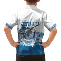 Blue Marlin Fishing Costa Rica Hawaiian Shirt Makaira Nigricans Deep Sea Fishing