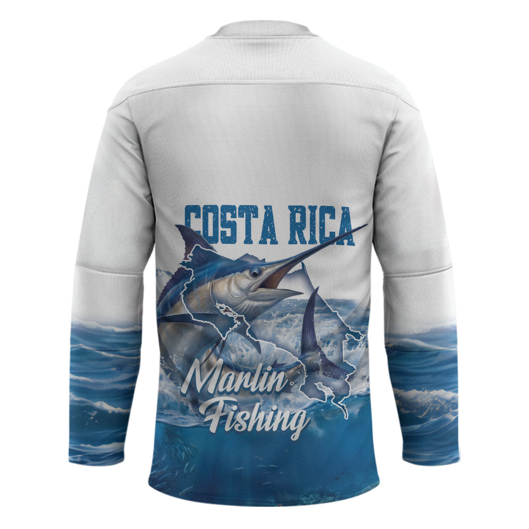 Blue Marlin Fishing Costa Rica Hockey Jersey Makaira Nigricans Deep Sea Fishing