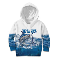 Blue Marlin Fishing Costa Rica Kid Hoodie Makaira Nigricans Deep Sea Fishing