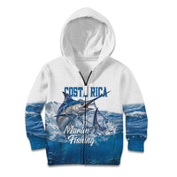 Blue Marlin Fishing Costa Rica Kid Hoodie Makaira Nigricans Deep Sea Fishing