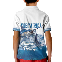 Blue Marlin Fishing Costa Rica Kid Polo Shirt Makaira Nigricans Deep Sea Fishing