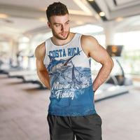 Blue Marlin Fishing Costa Rica Men Tank Top Makaira Nigricans Deep Sea Fishing