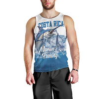 Blue Marlin Fishing Costa Rica Men Tank Top Makaira Nigricans Deep Sea Fishing