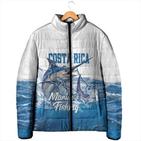 Blue Marlin Fishing Costa Rica Padded Jacket Makaira Nigricans Deep Sea Fishing