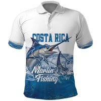 Blue Marlin Fishing Costa Rica Polo Shirt Makaira Nigricans Deep Sea Fishing