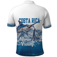 Blue Marlin Fishing Costa Rica Polo Shirt Makaira Nigricans Deep Sea Fishing