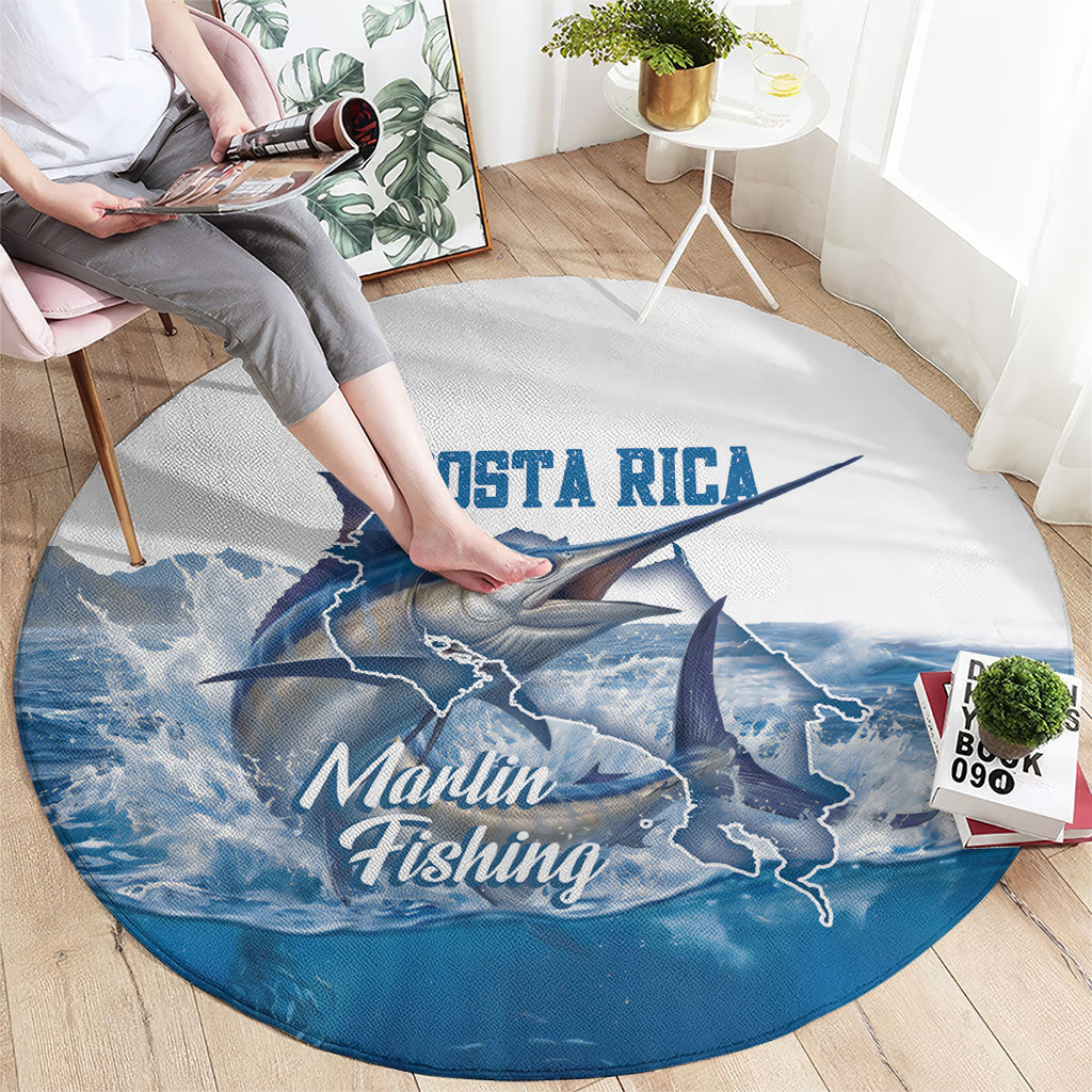 Blue Marlin Fishing Costa Rica Round Carpet Makaira Nigricans Deep Sea Fishing