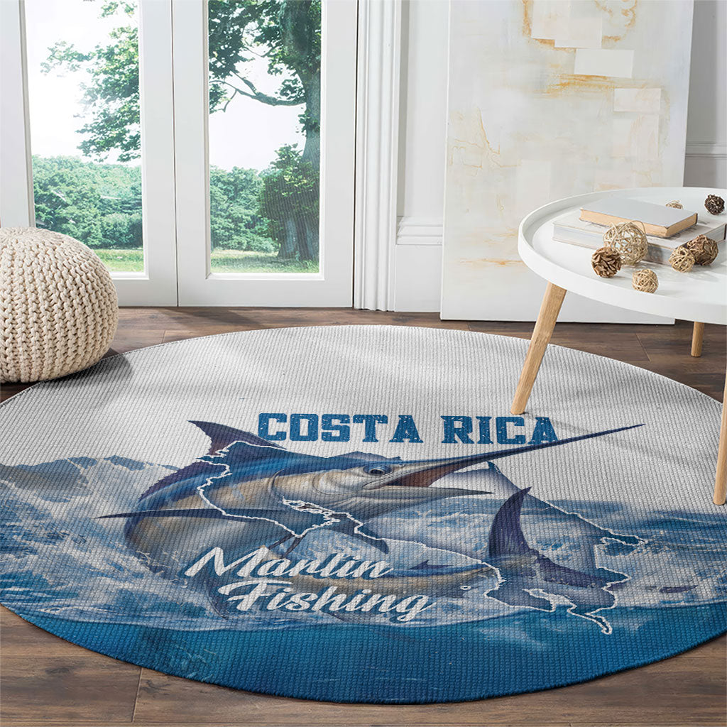 Blue Marlin Fishing Costa Rica Round Carpet Makaira Nigricans Deep Sea Fishing